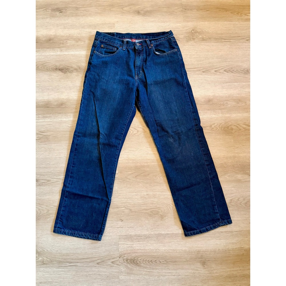 Celio Jeans Mens 44x30 Dark Wash Straight Leg Denim Blue Pants